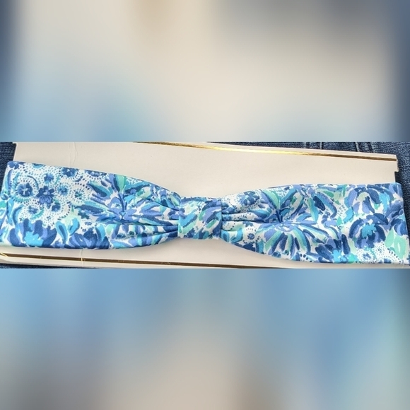 LILLY Pulitzer head wrap blue white - Picture 2 of 3